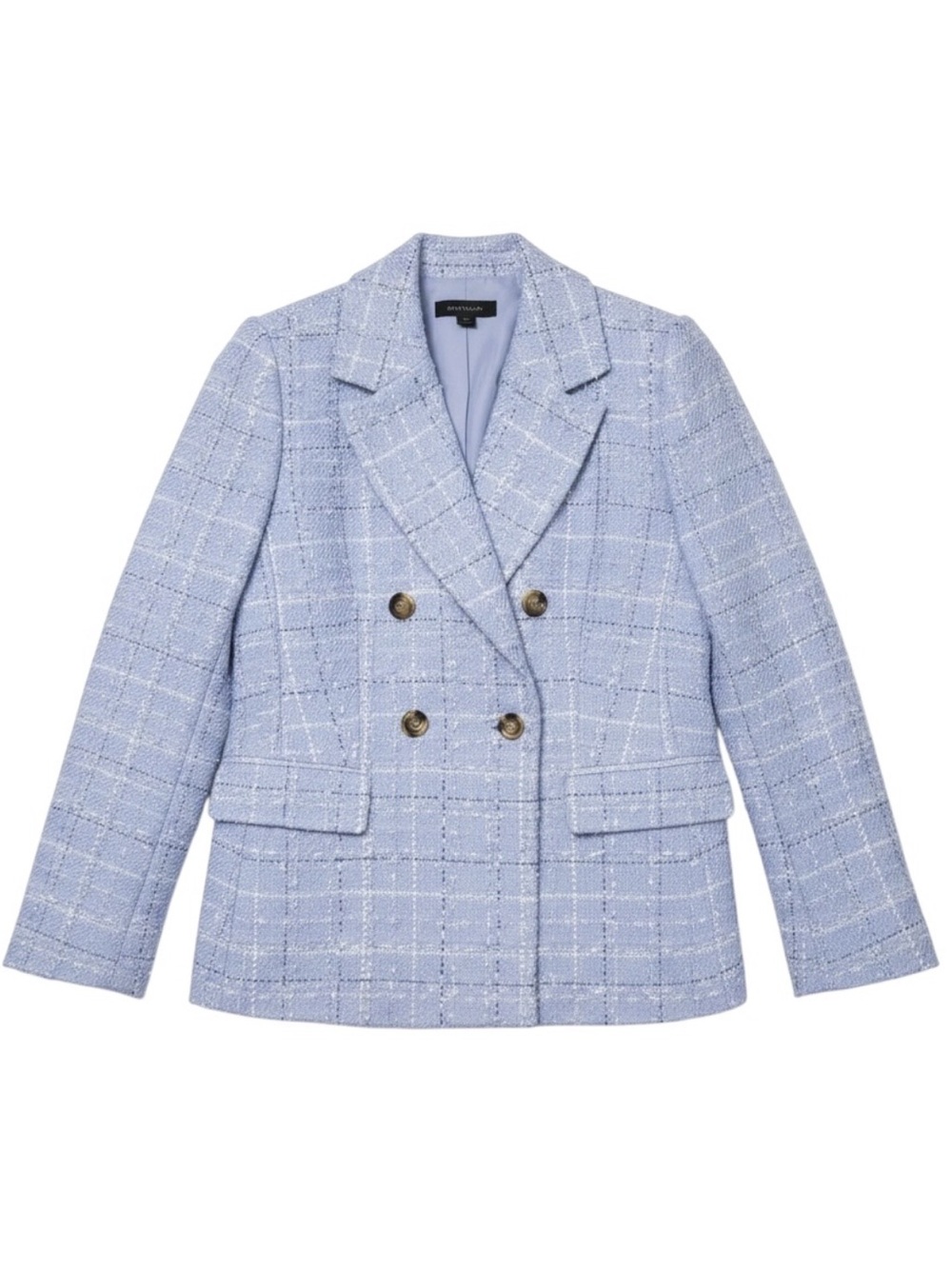 Ann Taylor Tailored Double Breasted Blazer in Tweed Size 2 Periwinkle